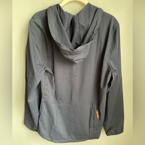 New L.L. Bean Men’s Navy Hooded Wind Shirt Size Small - Picture 2 of 9